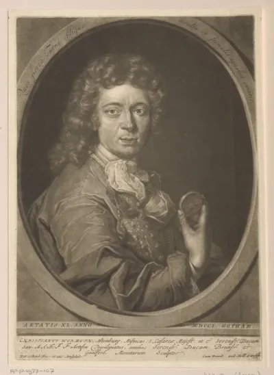 Portret van Christian Wermuth op 40-jarige leeftijd