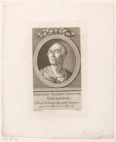 Portret van Christian Wilhelm Christlieb Schumacher