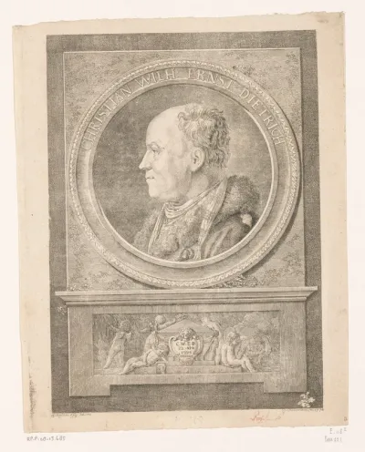 Portret van Christian Wilhelm Ernst Dietrich