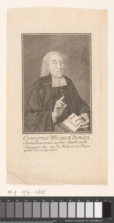Portret van Christian Wilhelm Oemler