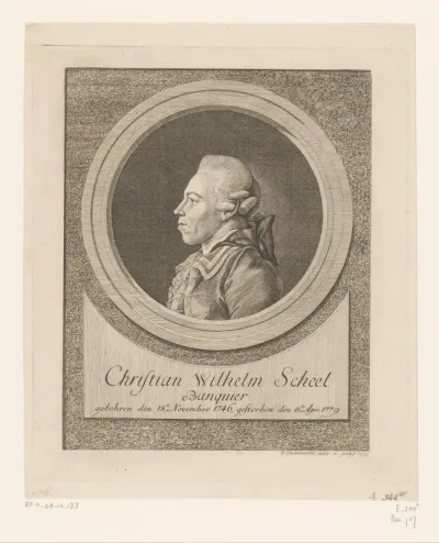 Portret van Christian Wilhelm Scheel
