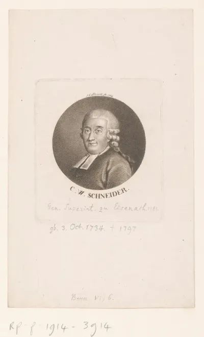 Portret van Christian Wilhelm Schneider