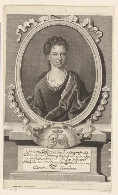 Portret van Christiana Magdalena Helmershausen