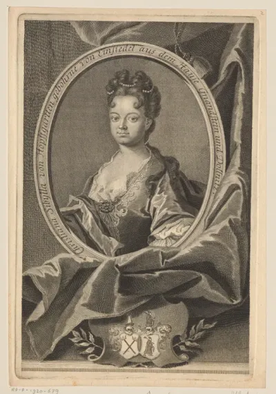 Portret van Christiana Sibylla von Hopffgarten