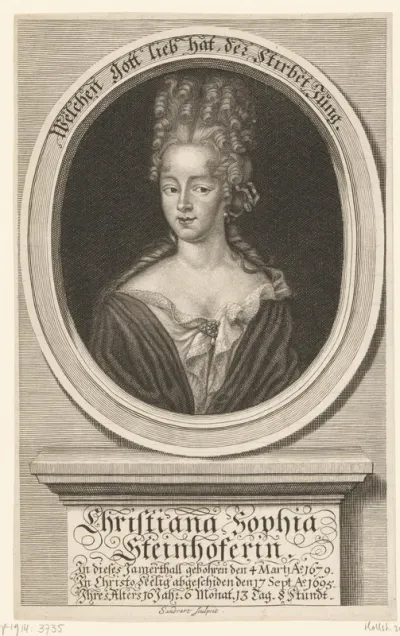 Portret van Christiana Sophia Steinhofer