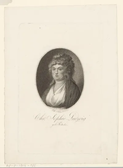 Portret van Christiane Sophie Ludwig
