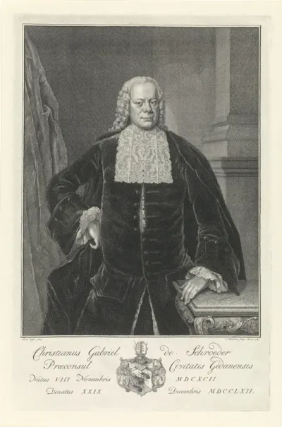 Portret van Christianus Gabriel de Schroeder