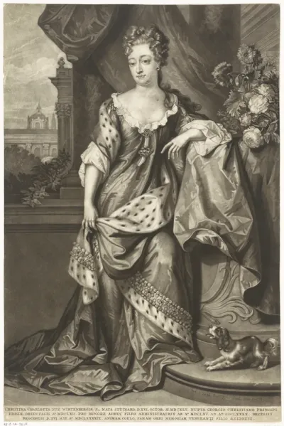 Portret van Christina Charlotta van Württemberg