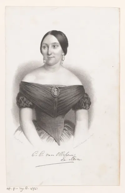 Portret van Christina Elisabeth van Ollefen-da Silva