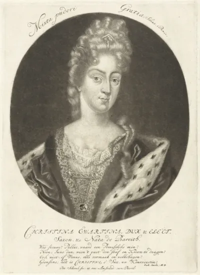 Portret van Christina Ewartina, hertogin van Saksen