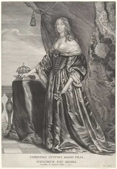 Portret van Christina van Zweden