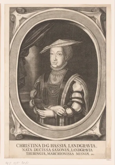 Portret van Christina von Sachsen