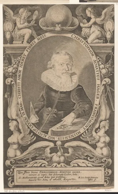 Portret van Christof Achatius Hager