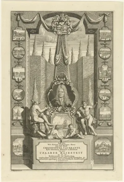 Portret van Christoffel van Brants met opdracht
