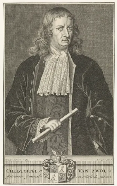 Portret van Christoffel van Swoll, gouverneur-generaal van Nederlands-Indië