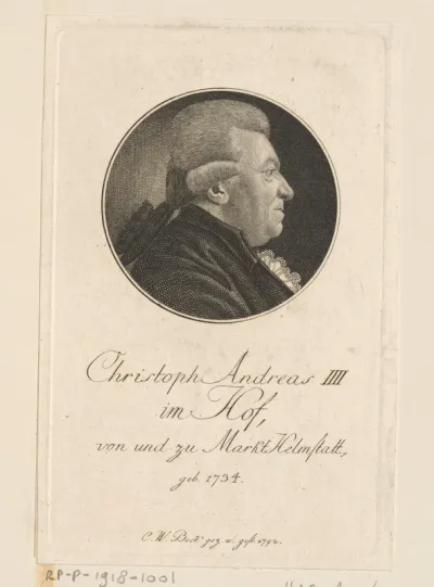 Portret van Christoph Andreas Imhof von und zu Helmstadt IV
