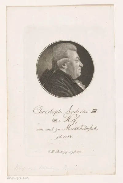 Portret van Christoph Andreas IV Imhof von und zu Helmstadt