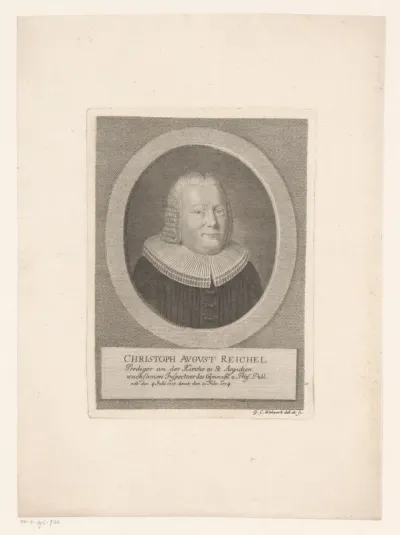 Portret van Christoph August Reichel