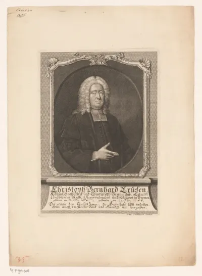 Portret van Christoph Bernhard Cruse