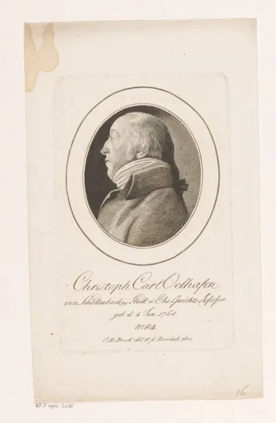 Portret van Christoph Carl Oelhafen von Schöllenbach