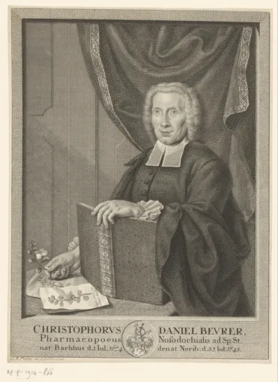 Portret van Christoph Daniel Beurer