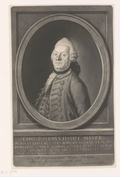 Portret van Christoph Daniel Mayer