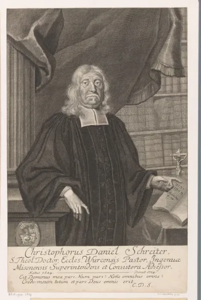 Portret van Christoph Daniel Schreiter