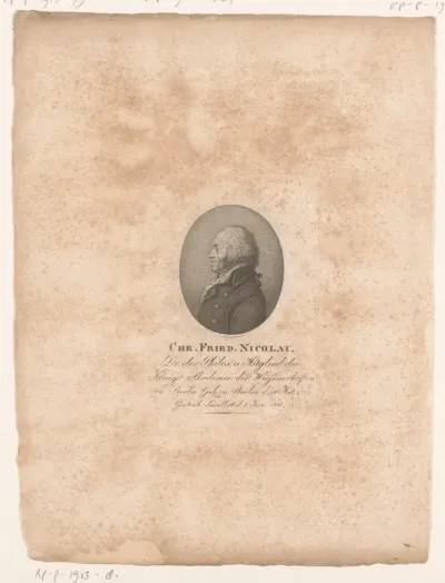 Portret van Christoph Friedrich Nicolai