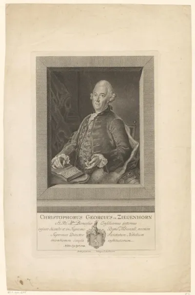 Portret van Christoph Georg von Ziegenhorn