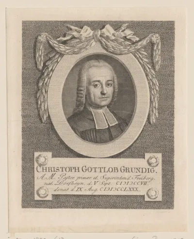 Portret van Christoph Gottlob Gründig
