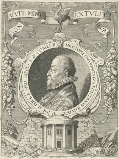 Portret van Christoph Guarinonius Fontanus