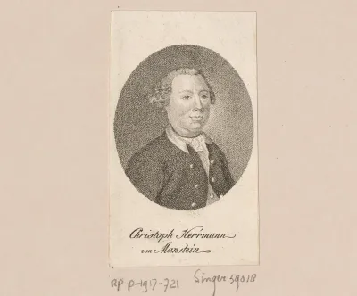 Portret van Christoph Hermann von Manstein