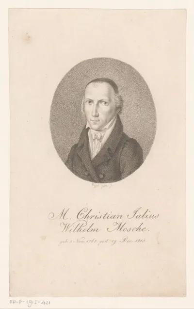 Portret van Christoph Julius Wilhelm Mosche