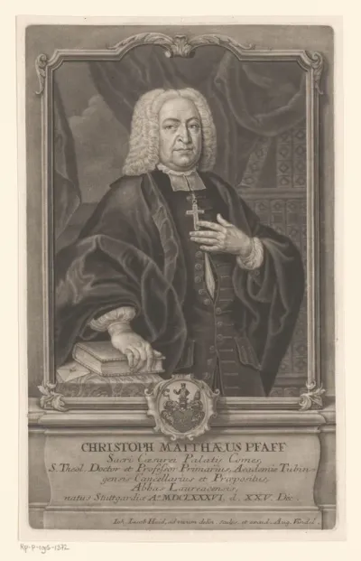 Portret van Christoph Matthäus Pfaff