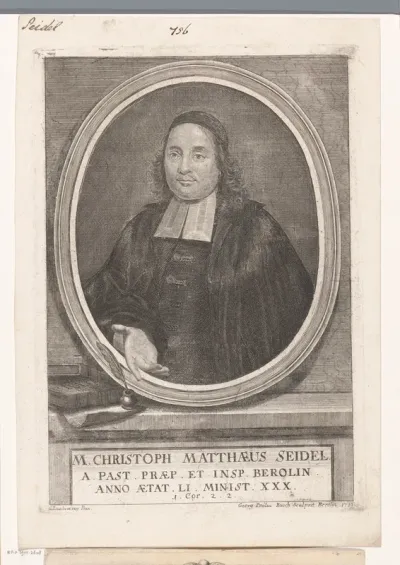 Portret van Christoph Matthäus Seidel