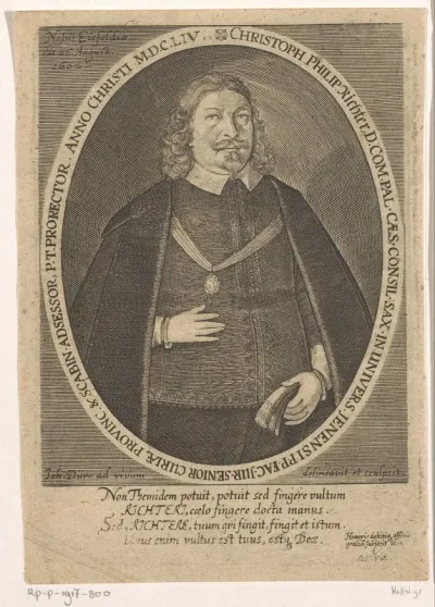 Portret van Christoph Philipp Richter op 52-jarige leeftijd