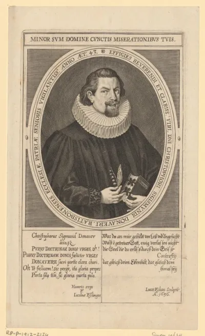 Portret van Christoph Sigismund Donauer op 43-jarige leeftijd