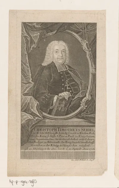 Portret van Christoph Timotheus Seidel