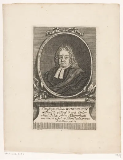 Portret van Christoph Tobias Wiedeburg