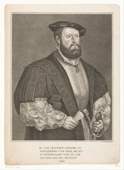 Portret van Christoph von Württemberg