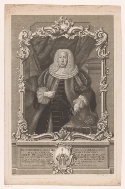 Portret van Christoph Willibald Harsdörfer