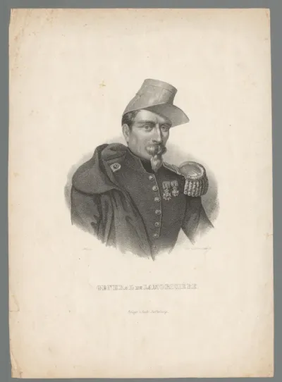 Portret van Christophe Léon Louis Juchault de Lamoricière