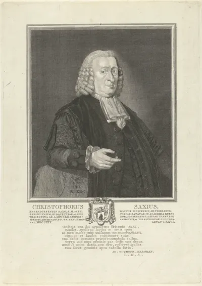Portret van Christophorus Saxius