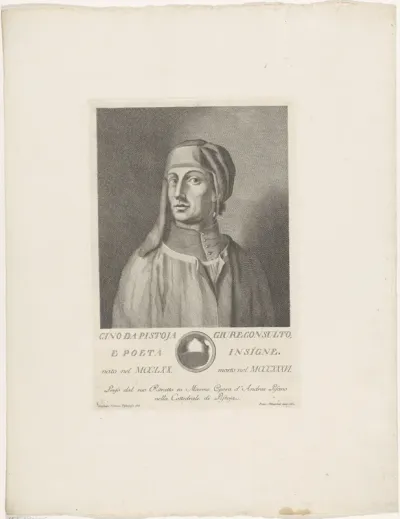 Portret van Cino da Pistoia