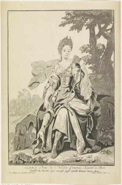 Portret van Clara Juliana, gravin van Nassau-Siegen