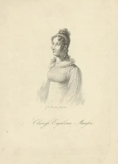 Portret van Clarisse Enjalran Manson