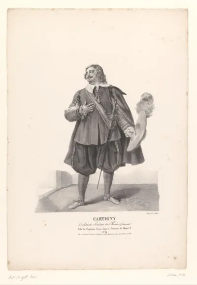 Portret van Claude Cartigny als Capitaine Copp in La Jeunesse de Henri V