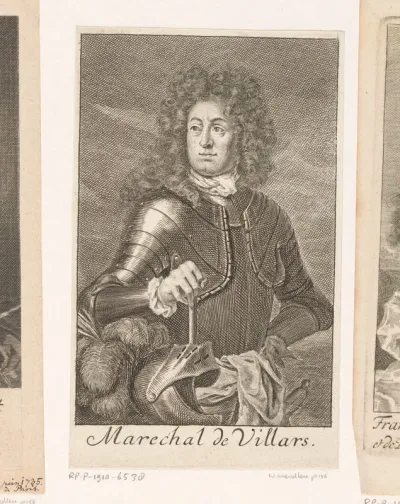 Portret van Claude Louis Hector de Villars