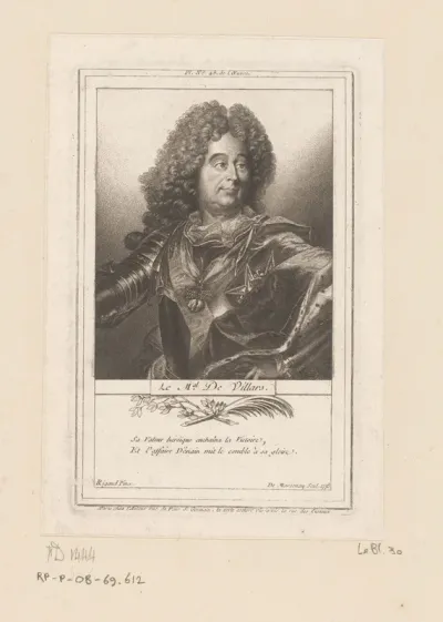 Portret van Claude Louis Hector, hertog van Villars