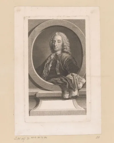Portret van Claude Nicolas Le Cat